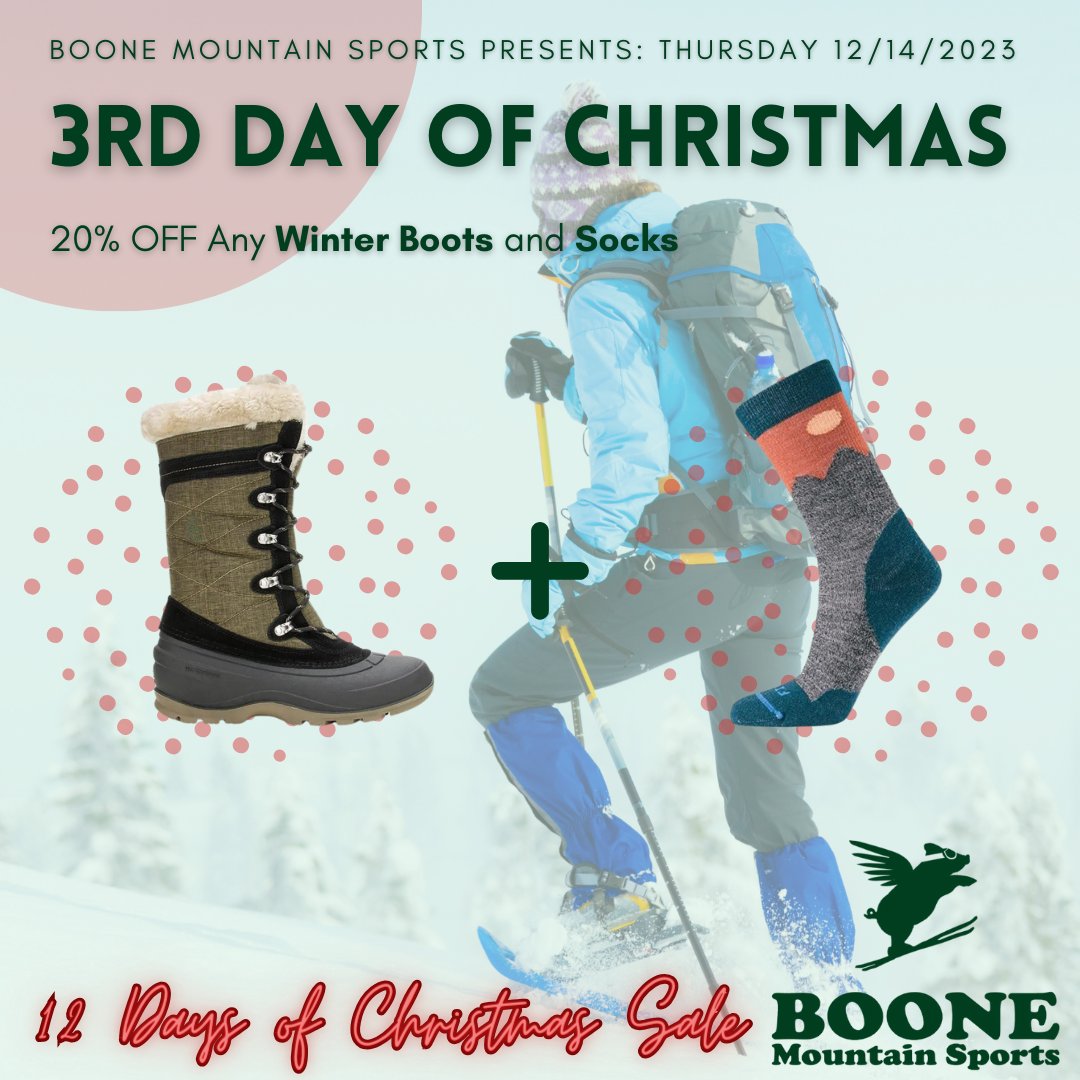 20% OFF Any Winter Boots and Socks