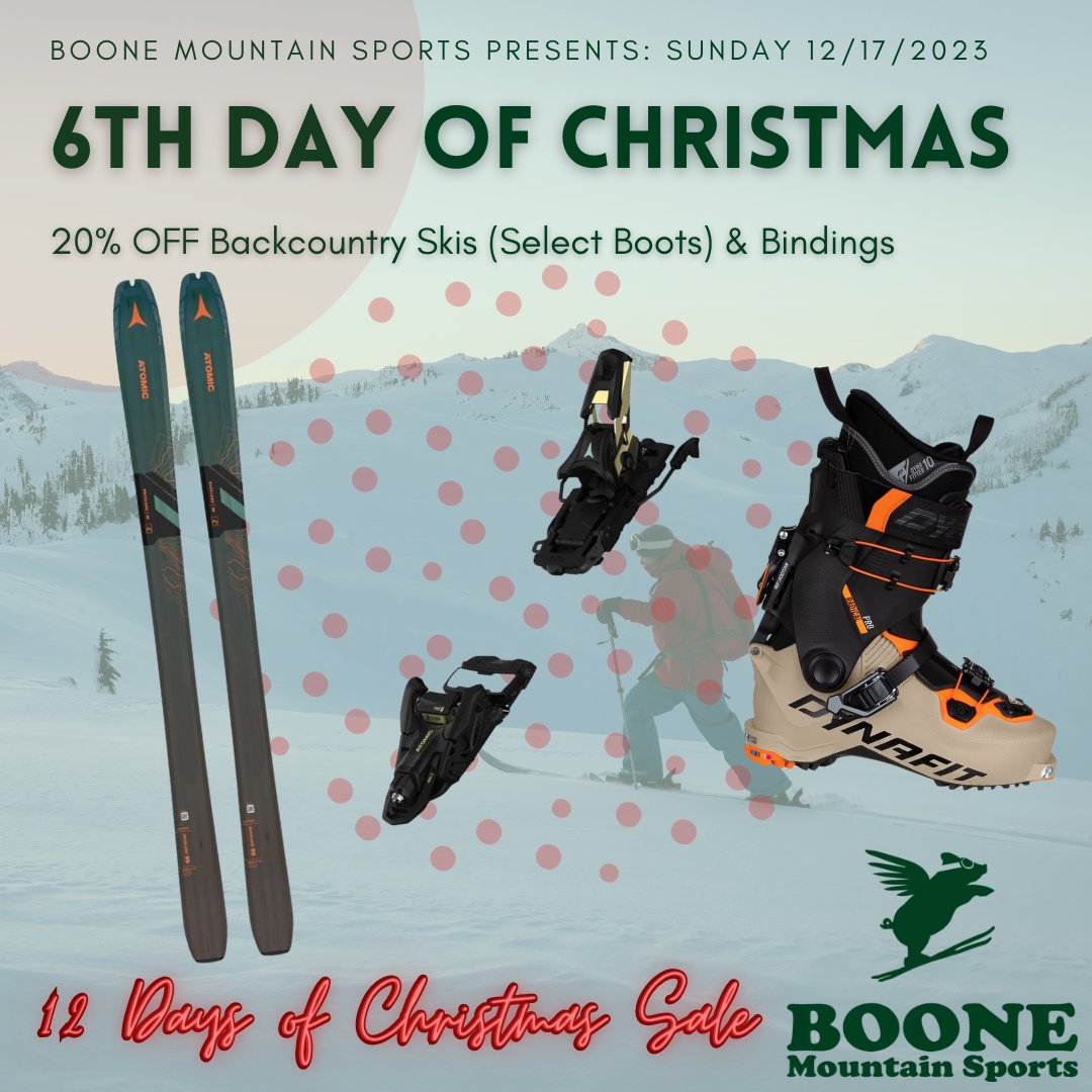 20% OFF Backcountry Skis, (Select Boots) & Bindings