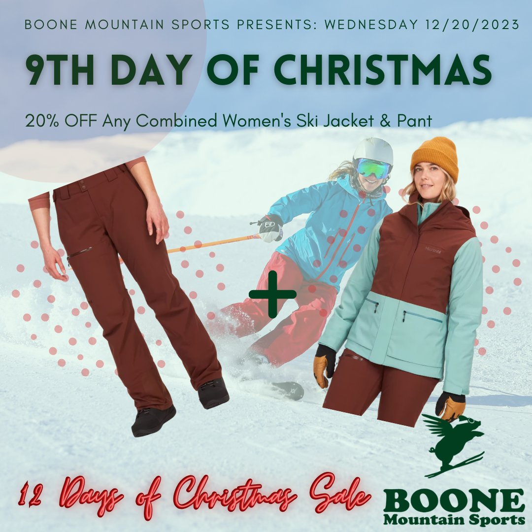 20% OFF Any Combined Women's Ski Jacket & Pant