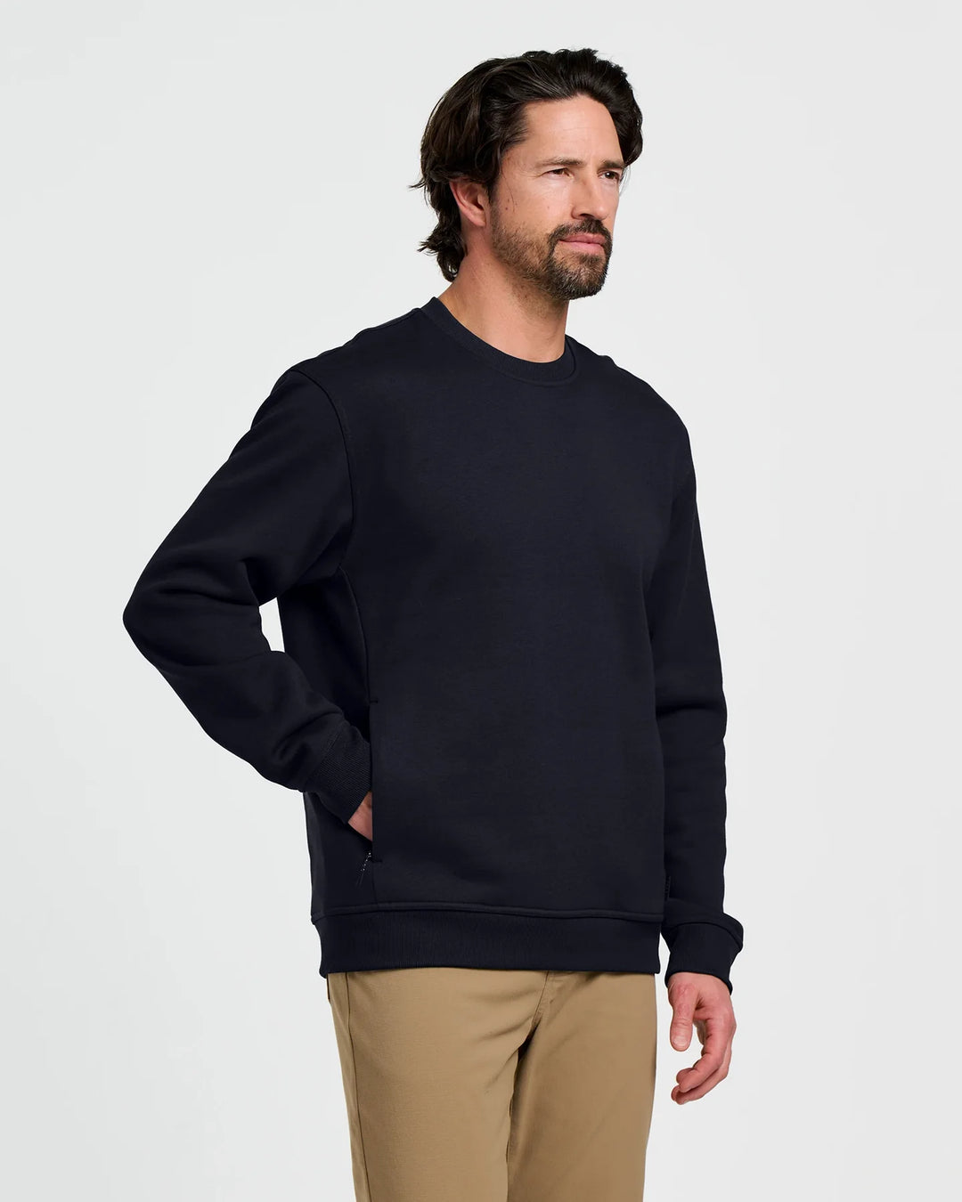 M BAMBOO NORTHCOAST FLEECE CREW