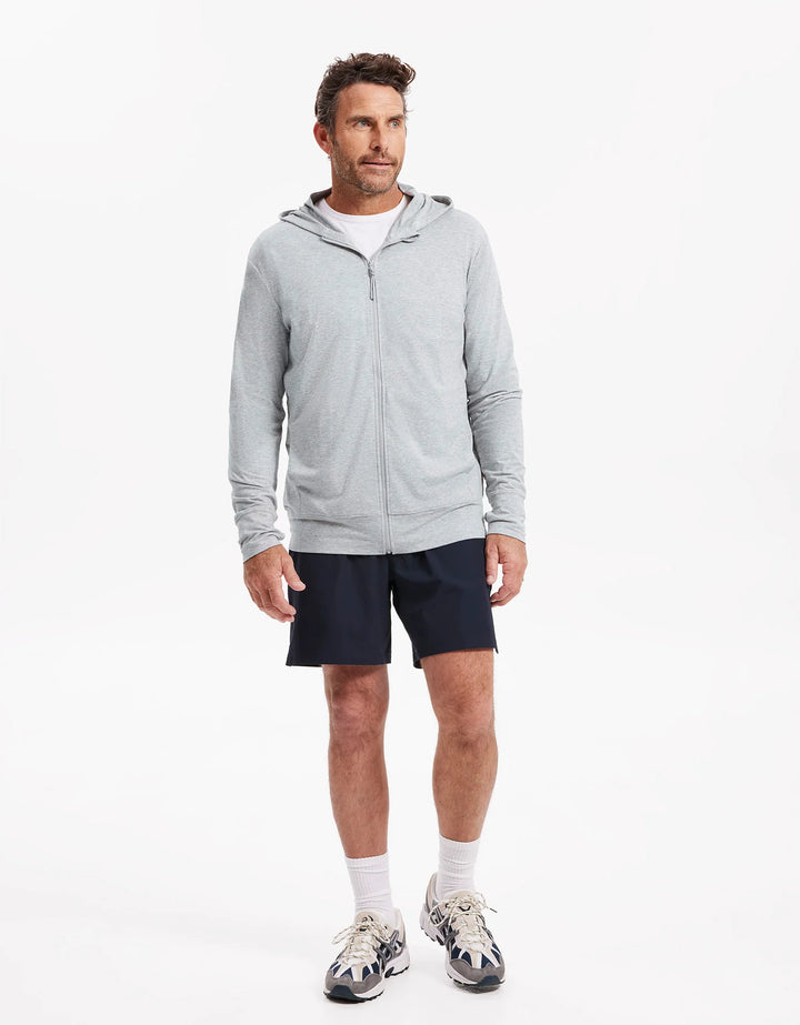 M SUMMER ESSENTIAL HOODED ZIP TOP