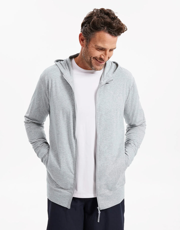 M SUMMER ESSENTIAL HOODED ZIP TOP