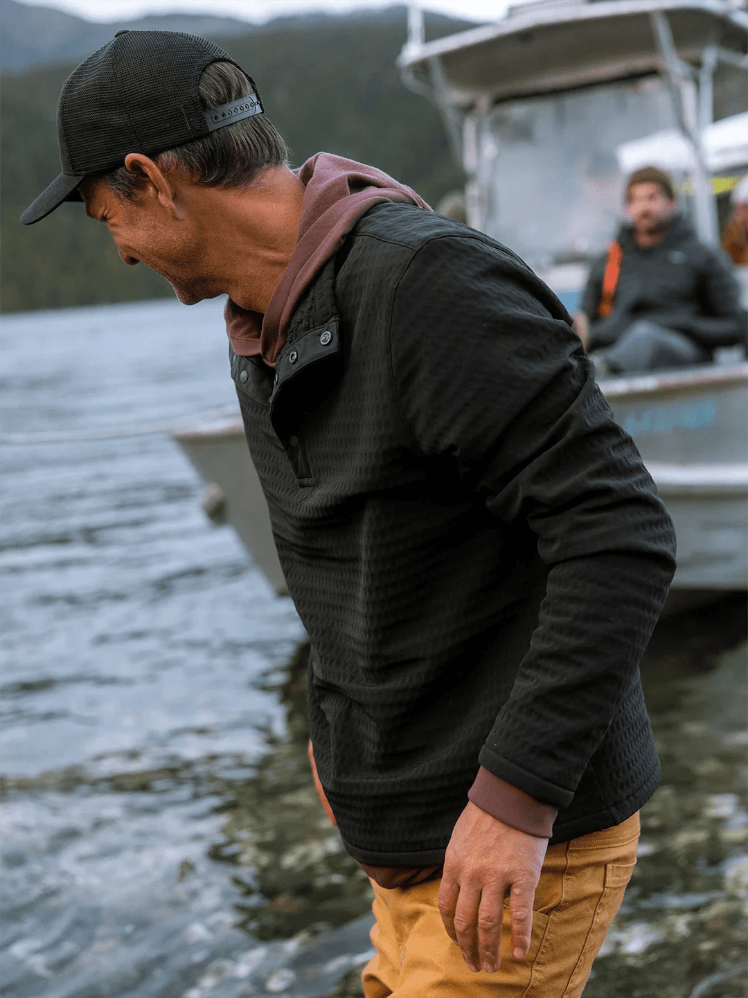 Boone Mountain Sports - M GRIDBACK FLEECE SNAP PULLOVER