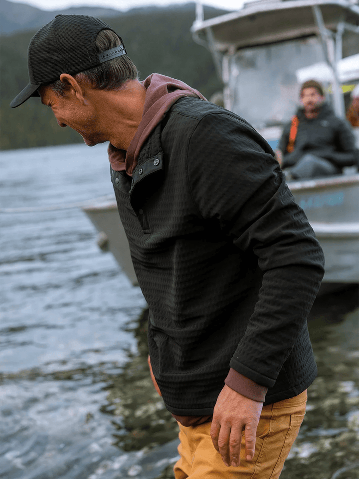 Boone Mountain Sports - M GRIDBACK FLEECE SNAP PULLOVER