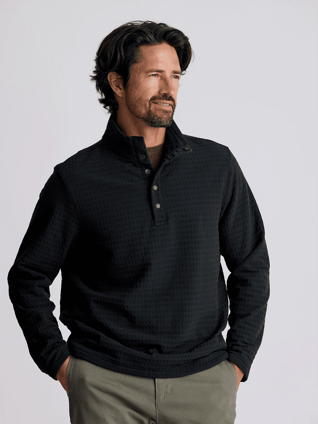 Boone Mountain Sports - M GRIDBACK FLEECE SNAP PULLOVER
