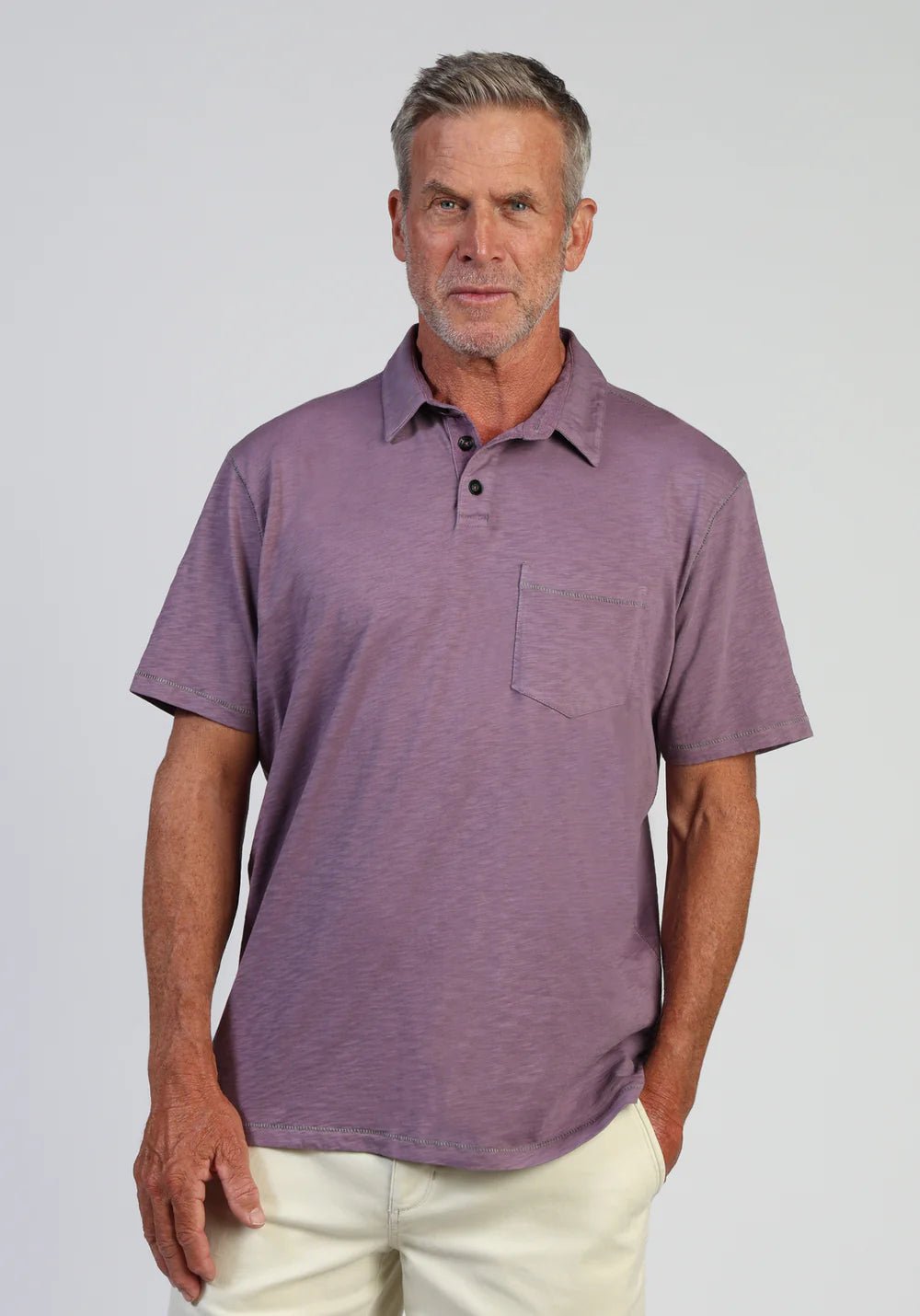 Boone Mountain Sports - M SS POLO W/SADDLE STITCH SLUB