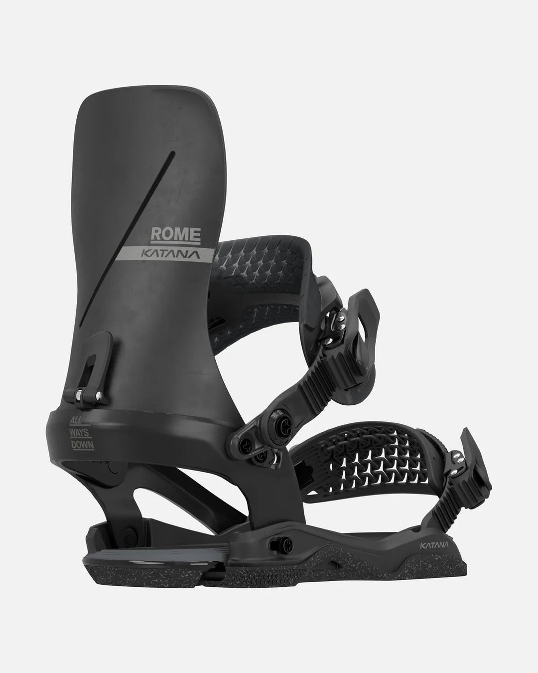 rome all mountain snowboard Rome Katana AW Mens Snowboard Bindings L/XL Black