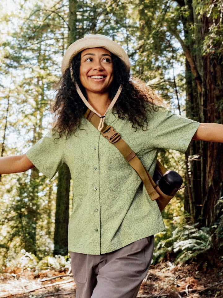 Boone Mountain Sports - W AIREXCHANGE SOLARSHIELD CAMP NOVELTY SS SHIRT