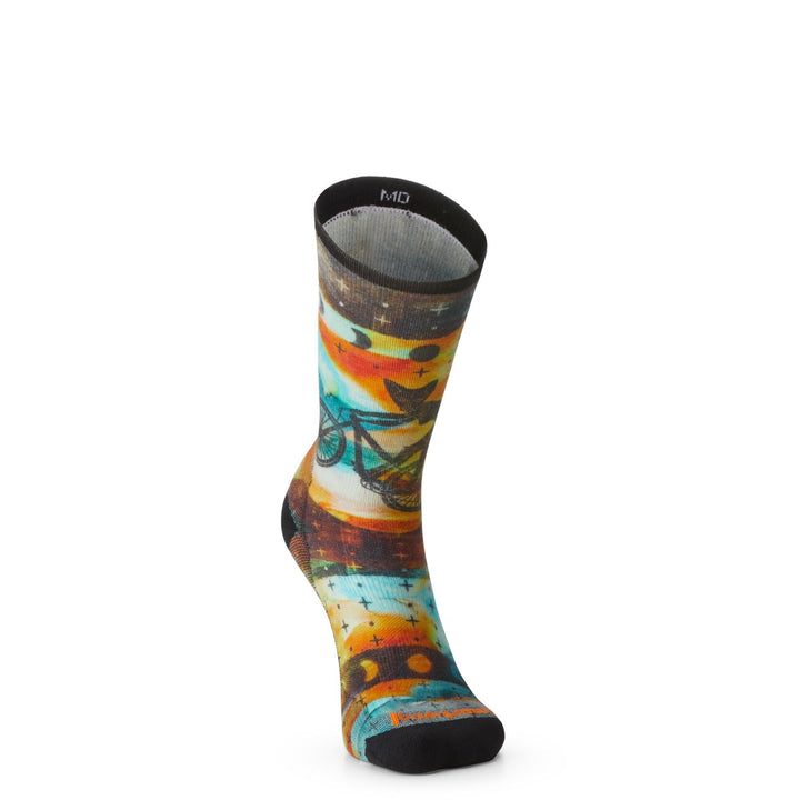 Boone Mountain Sports - W BIKE ZERO CUSHION CELESTIAL PRINT CREW SOCKS