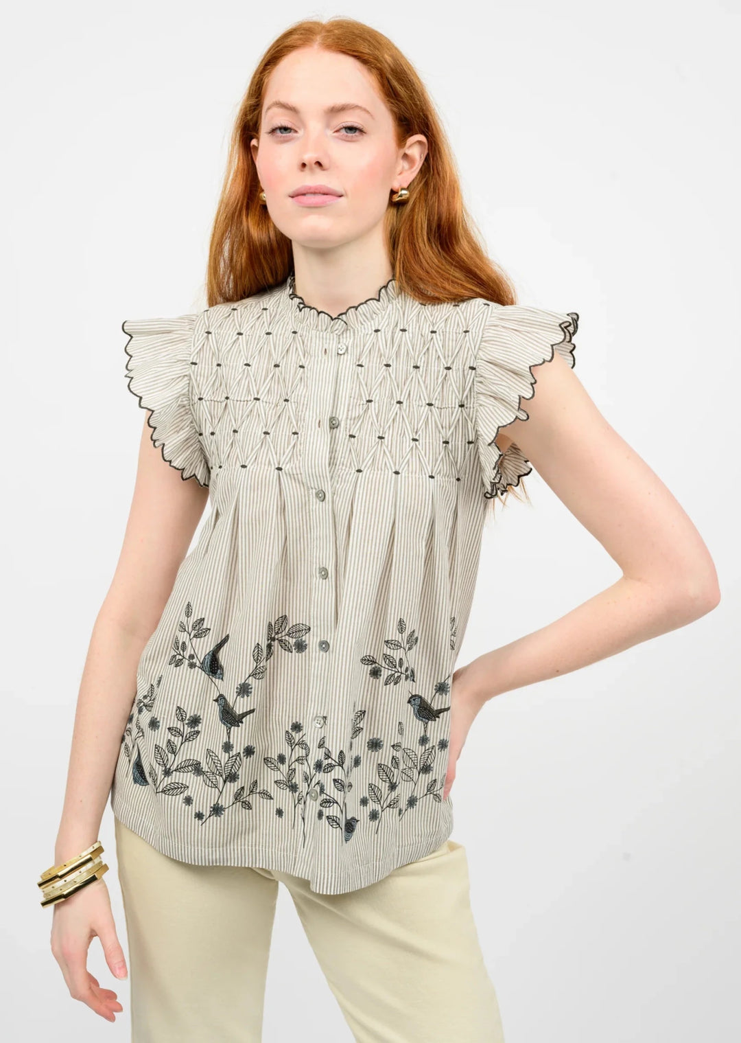 Boone Mountain Sports - W BIRD BORDER TOP