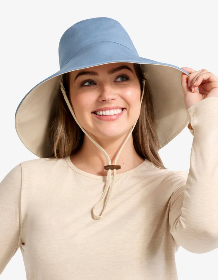 W ULTRA WIDE COTTON LINEN HAT