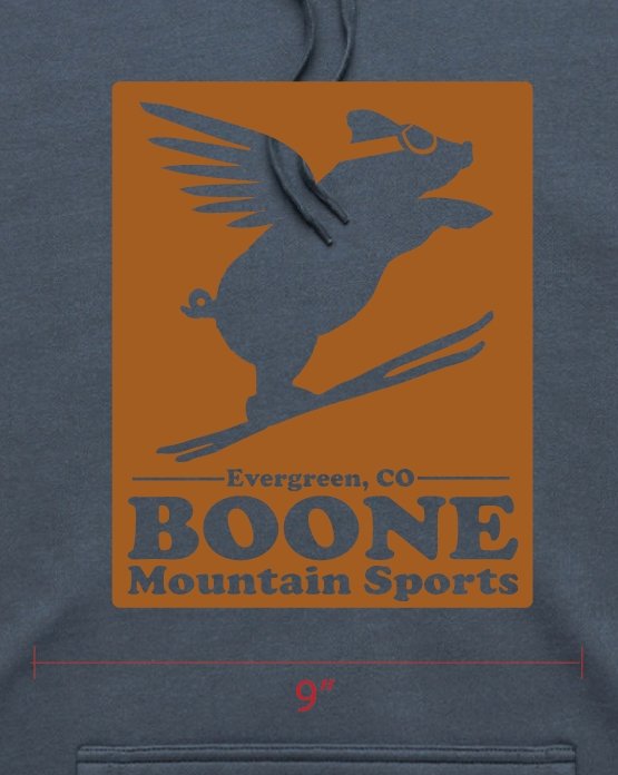 Boone Mountain Sports - M BOONE BLOCK FLYING PIG HOODIE