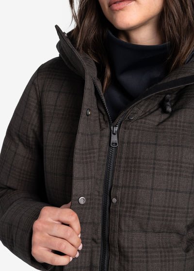 Boone Mountain Sports - W PERFORMANCE PLAID SYNTH DOWN JKT